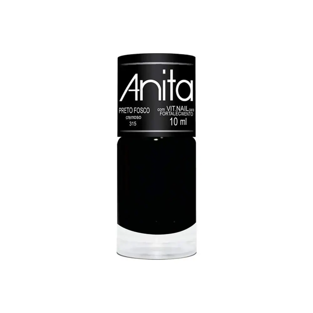 Esmalte Cremoso Preto Fosco Anita 10Ml
