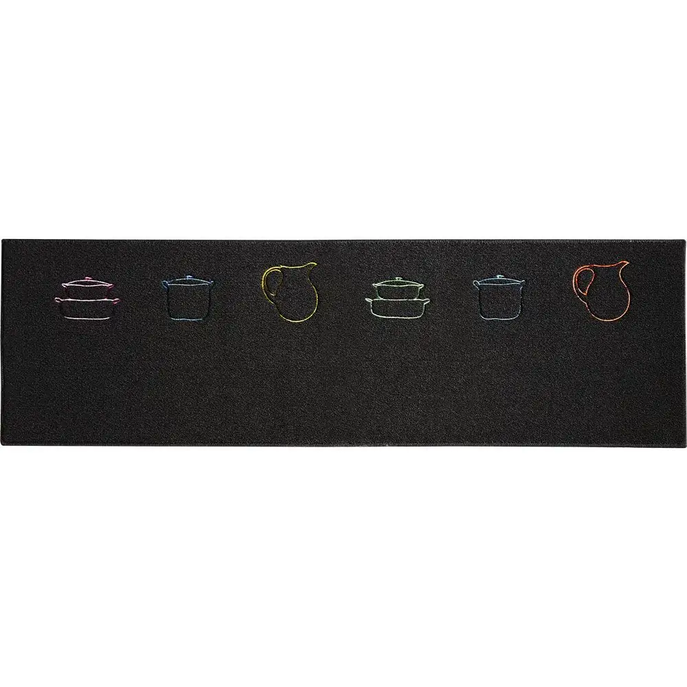 Tapete Vizapi Brownie 50x160cm Preto