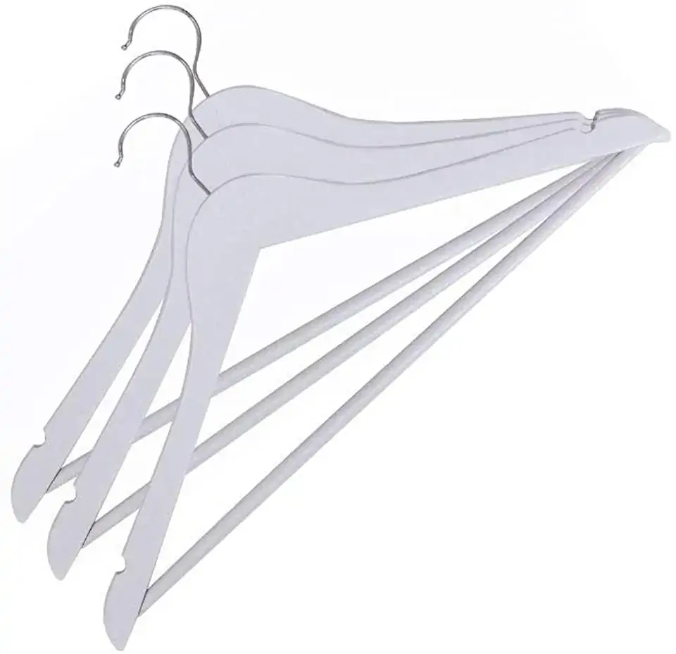 Cabide Vizapi Adulto 44x22cm Madeira Branco