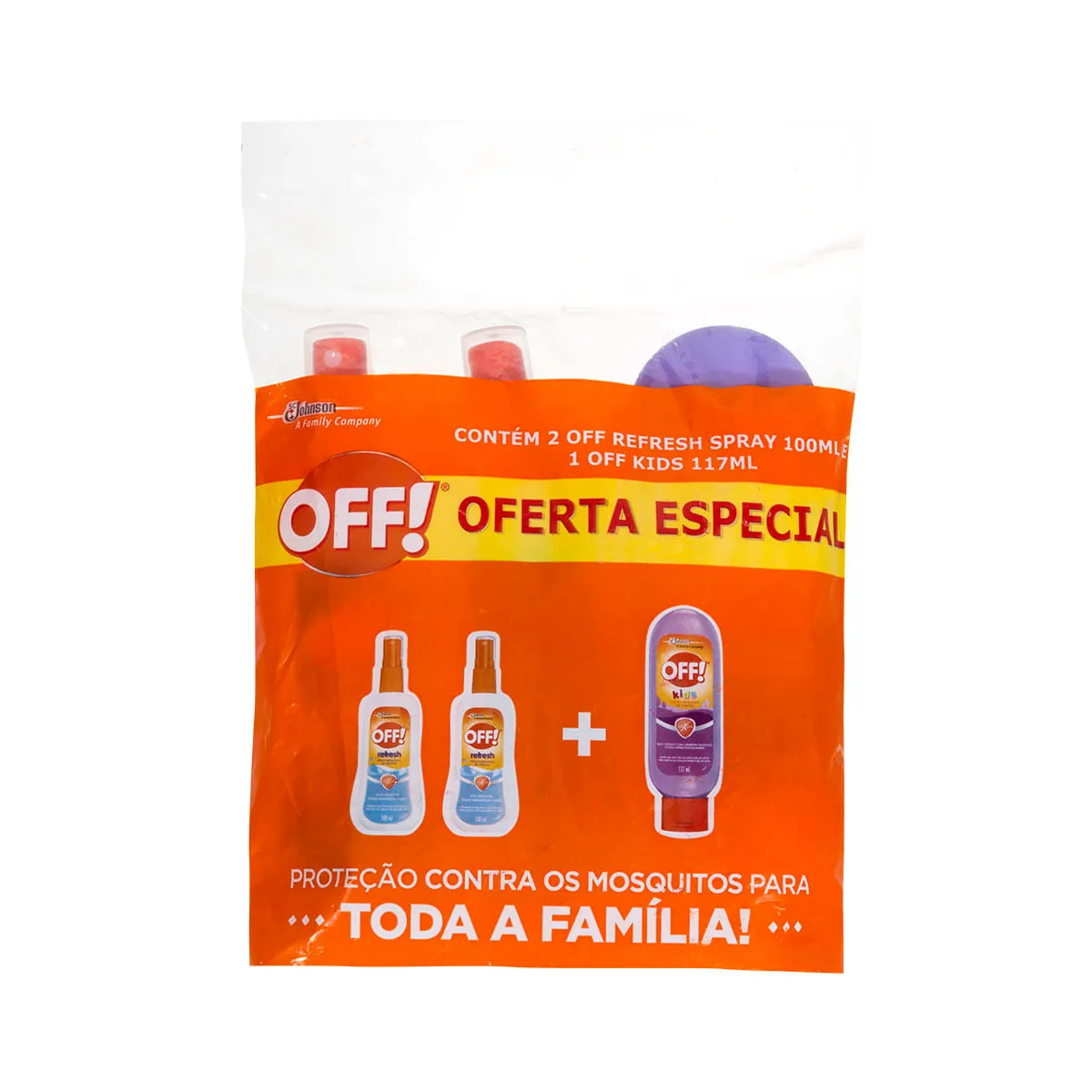 Repelente Contra Insetos Off Refresh Spray 100ml + Off Kids 117ml