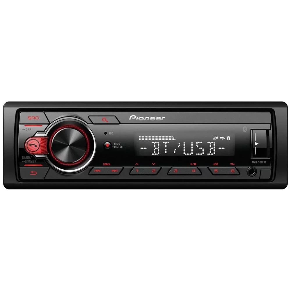 Aparelho de Som Media Receiver Bluetooth, Entrada USB, Entrada auxiliar e rádio AM/FM - PIONEER MVHS218BT