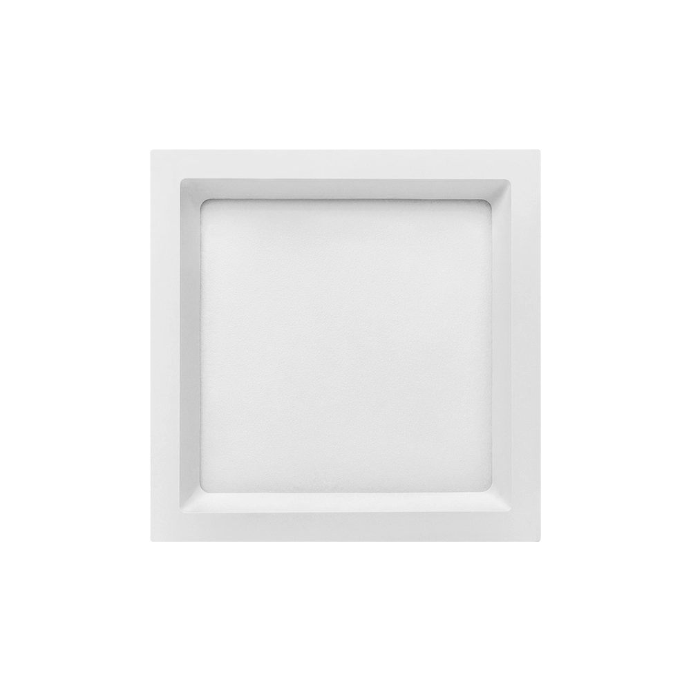 Painel De Led Stella Quadrado Deep De Embutir Recuado 17w Bivolt Branco 4000k Luz Neutra