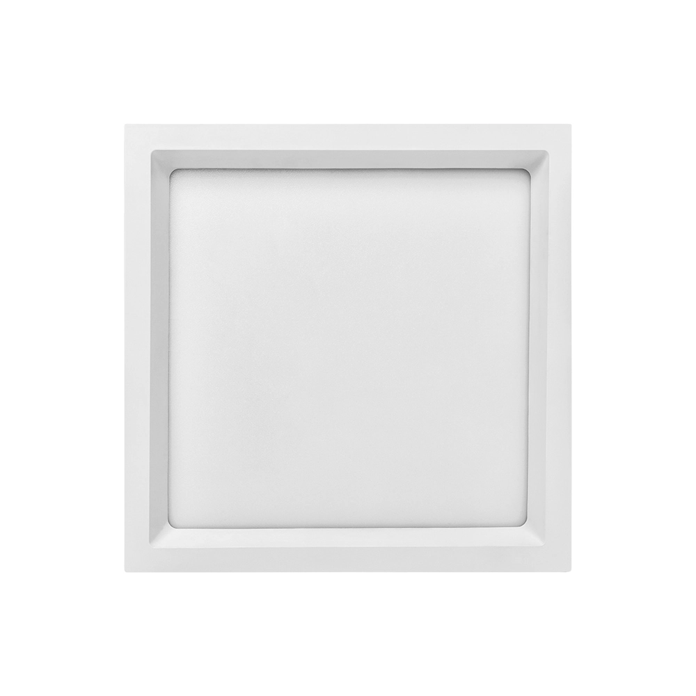 Painel De Led Stella Quadrado Deep De Embutir Recuado 22w Bivolt Branco 3000k Luz Amarela