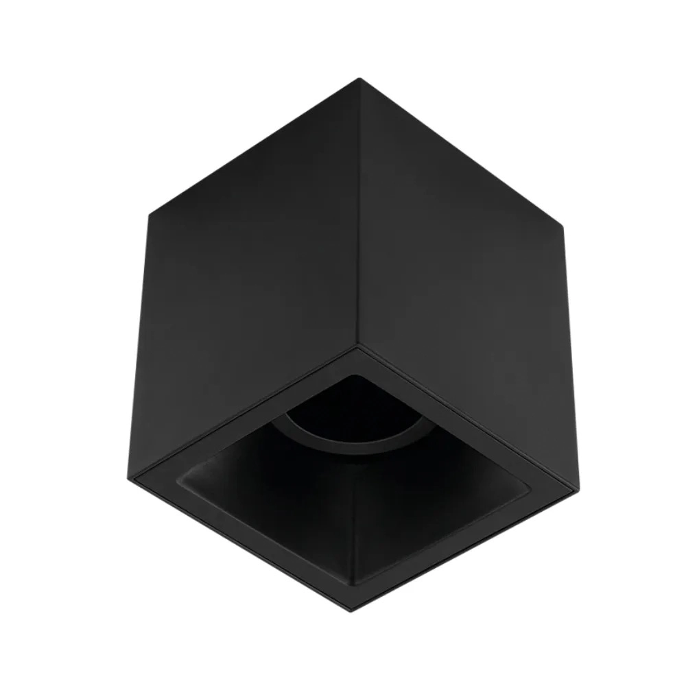 Spot Sobrepor Box Quadrado Recuado Square Out P/ar70 Preto-stella