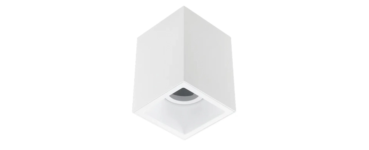 Plafon De Sobrepor Recuado Direcionável Square Out Par20 Stella - Branco