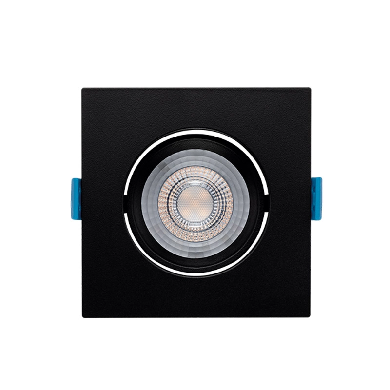 Spot Embutir Quadrado Easy Evo 4 5w 3000k 330lm Preto-stella