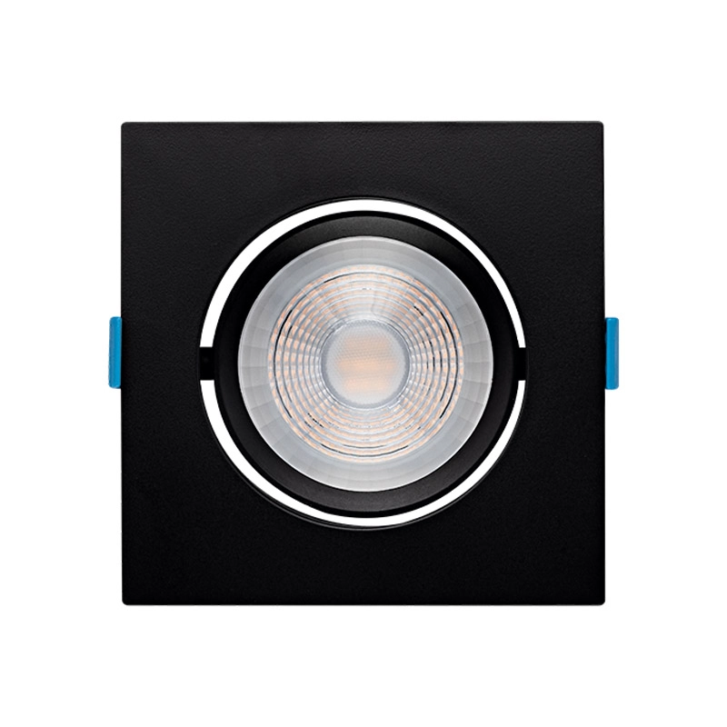 Spot Embutir Easy Par20 Evo Quadrado 7w 3000k 580lm Preto-stella