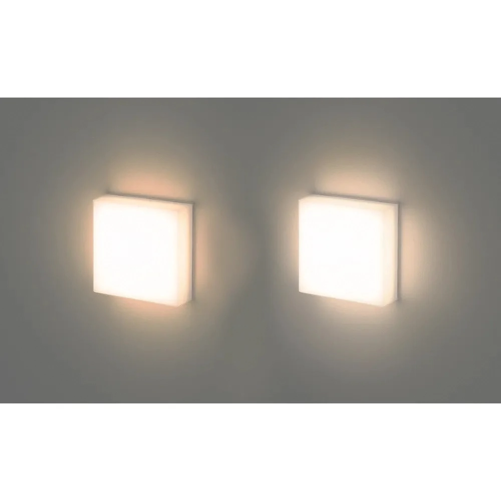 Arandela Ice Quadrada De Luz Geral 7 5w Stella - Luz Quente ( 2700k - 3000k)