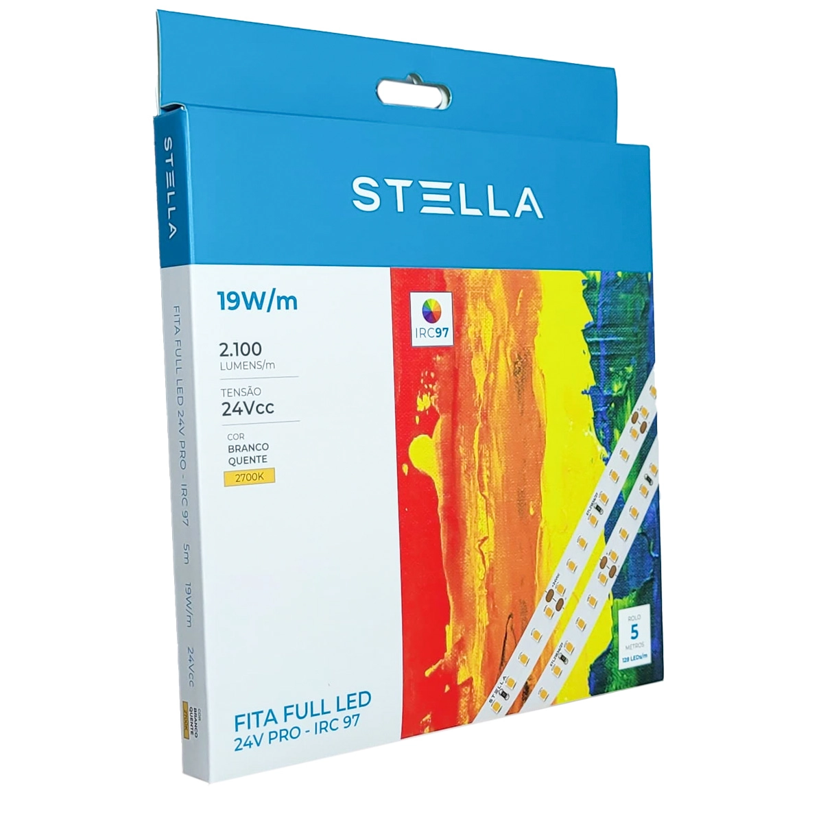 Fita Led Full Pro 19w/m 2700k 24v Ip20 Irc97 5m Stella