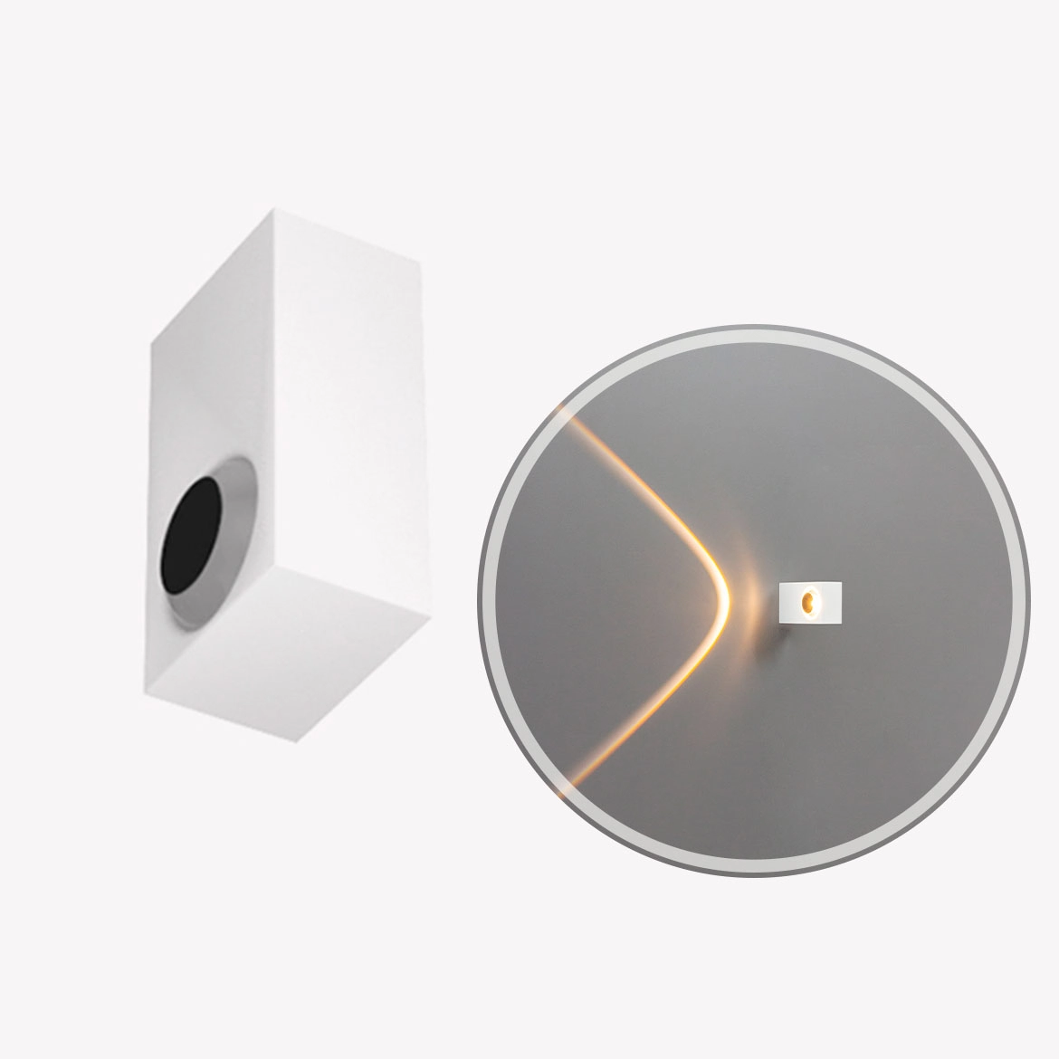 Arandela Arc De Alumínio Externa Branca Led 1w Br. Quente Opus St2960