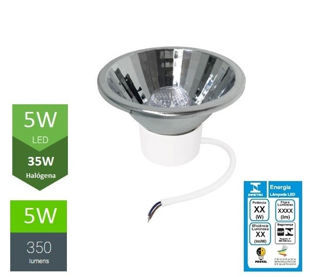 Lâmpada Led Ar70 5w 2700k - Opus