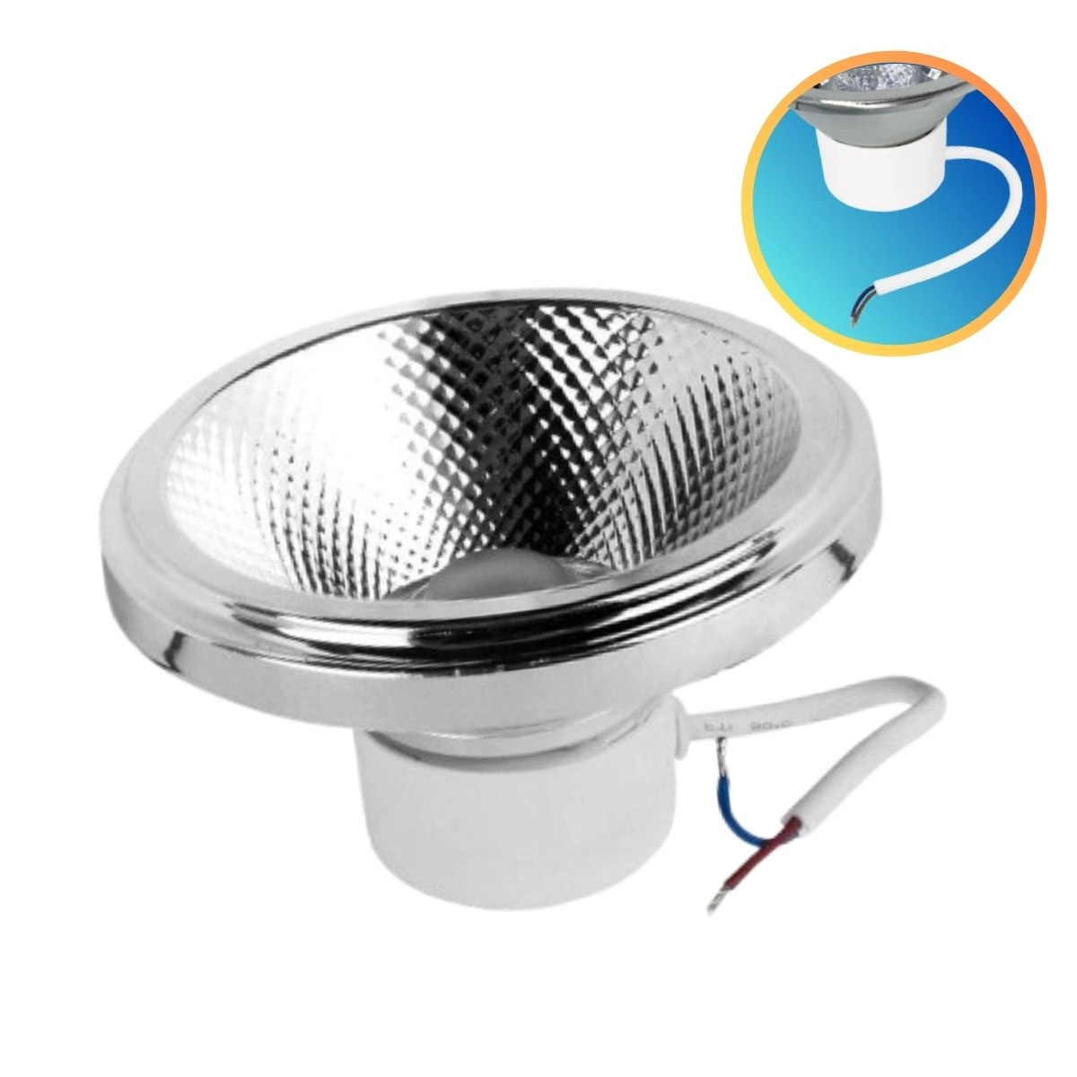 Lâmpada Led Cob Ar111 10w 720lm Gu10 Luz Focada E Versátil - Branco Quente