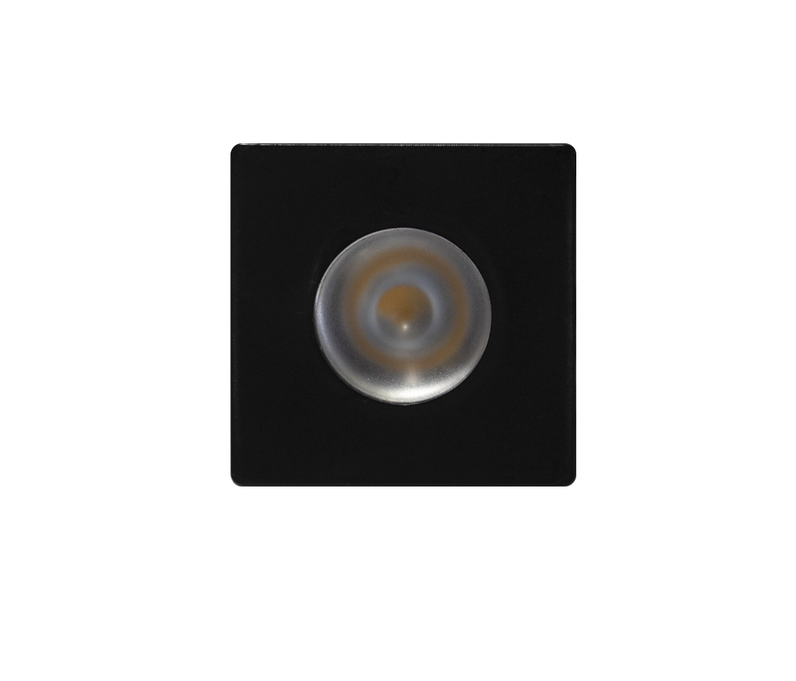 Mini Spot Para Moveis Quadrado Preto 1w 3000k Bivolt