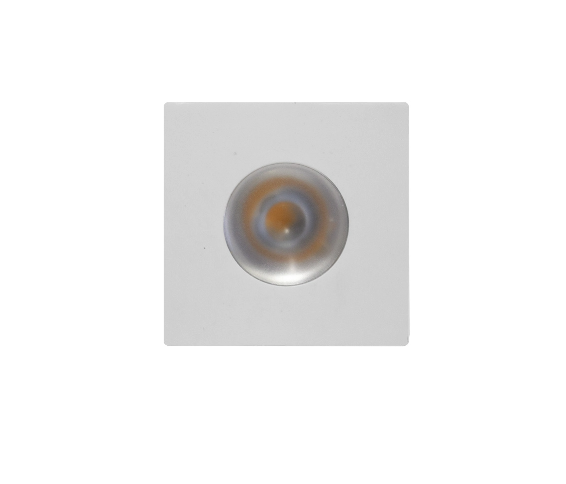 Mini Spot Para Moveis Quadrado Branco 1w 3000k Bivolt