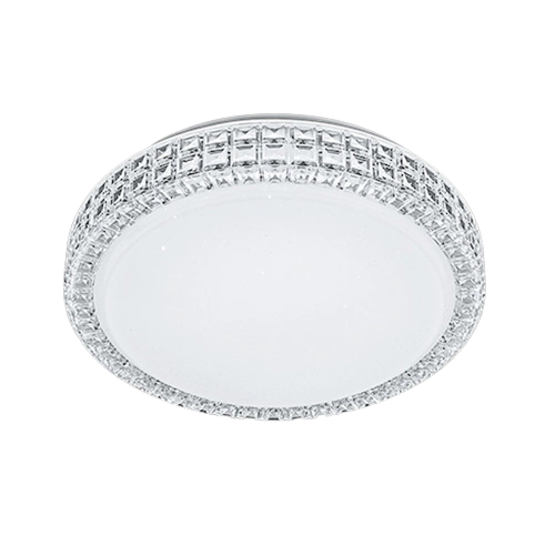 Plafon Led Sagitta Redondo Efeito Cristal 12w Branco Frio