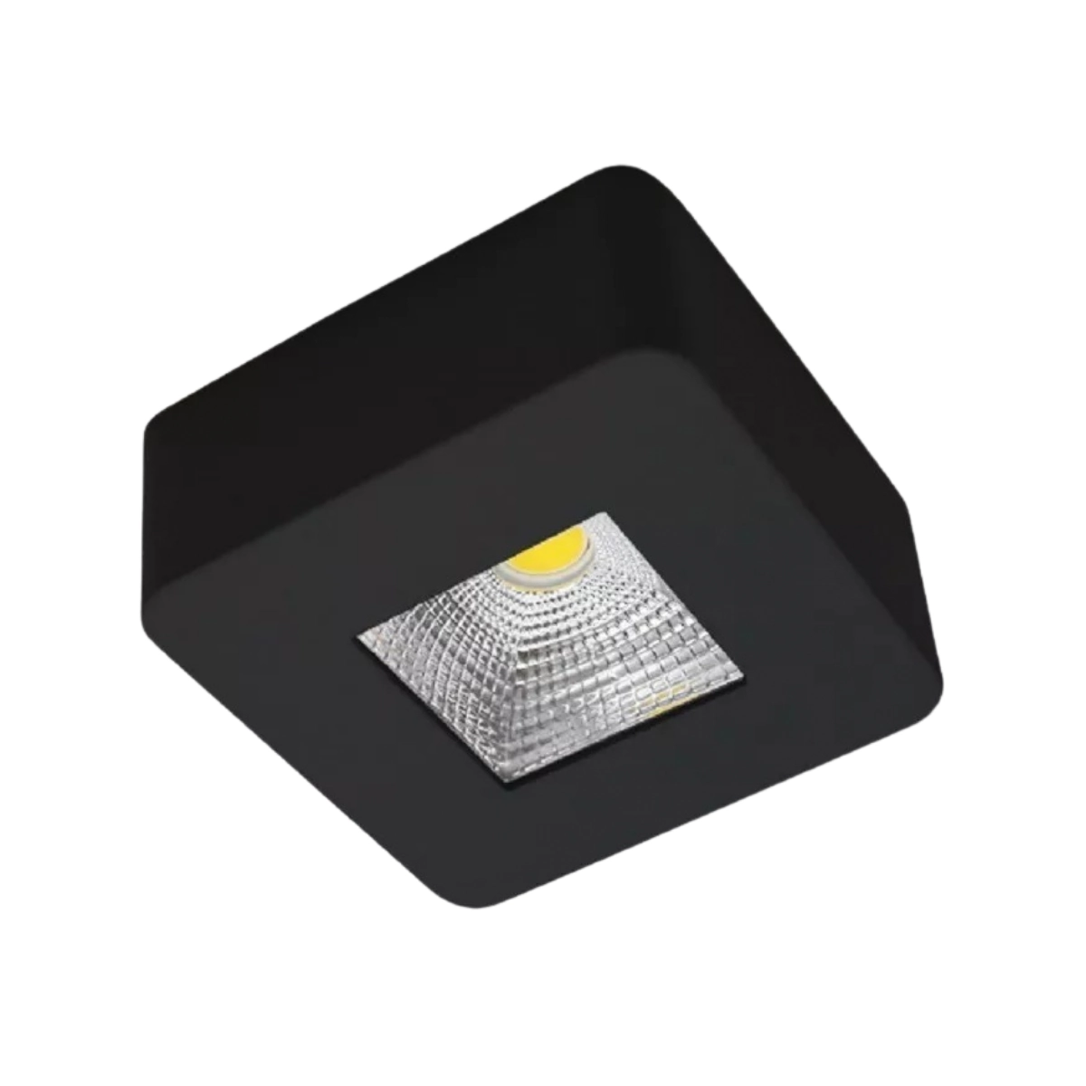 Spot Led Sobrepor 5w 3000k  Bivolt Quadrado Preto