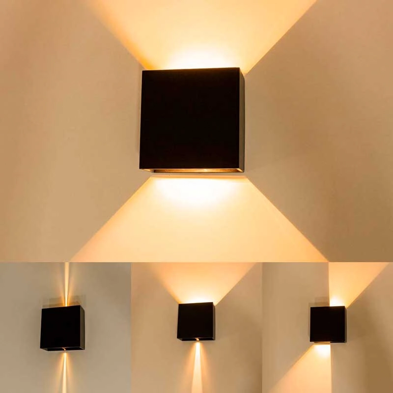 Arandela Astral Preto Led 4w 3000k Fachos Ajustáveis St1627