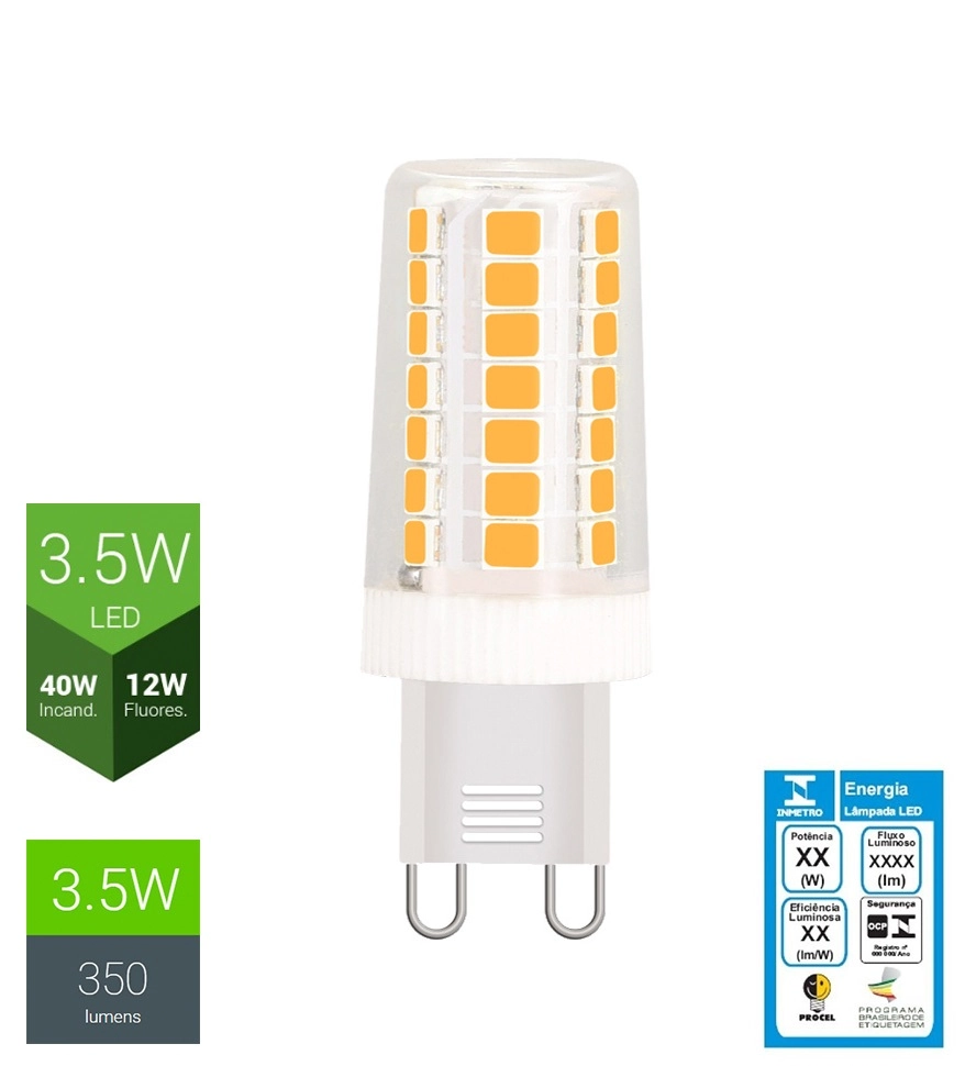 Lâmpada Led G9 3.5w 6000k 127v