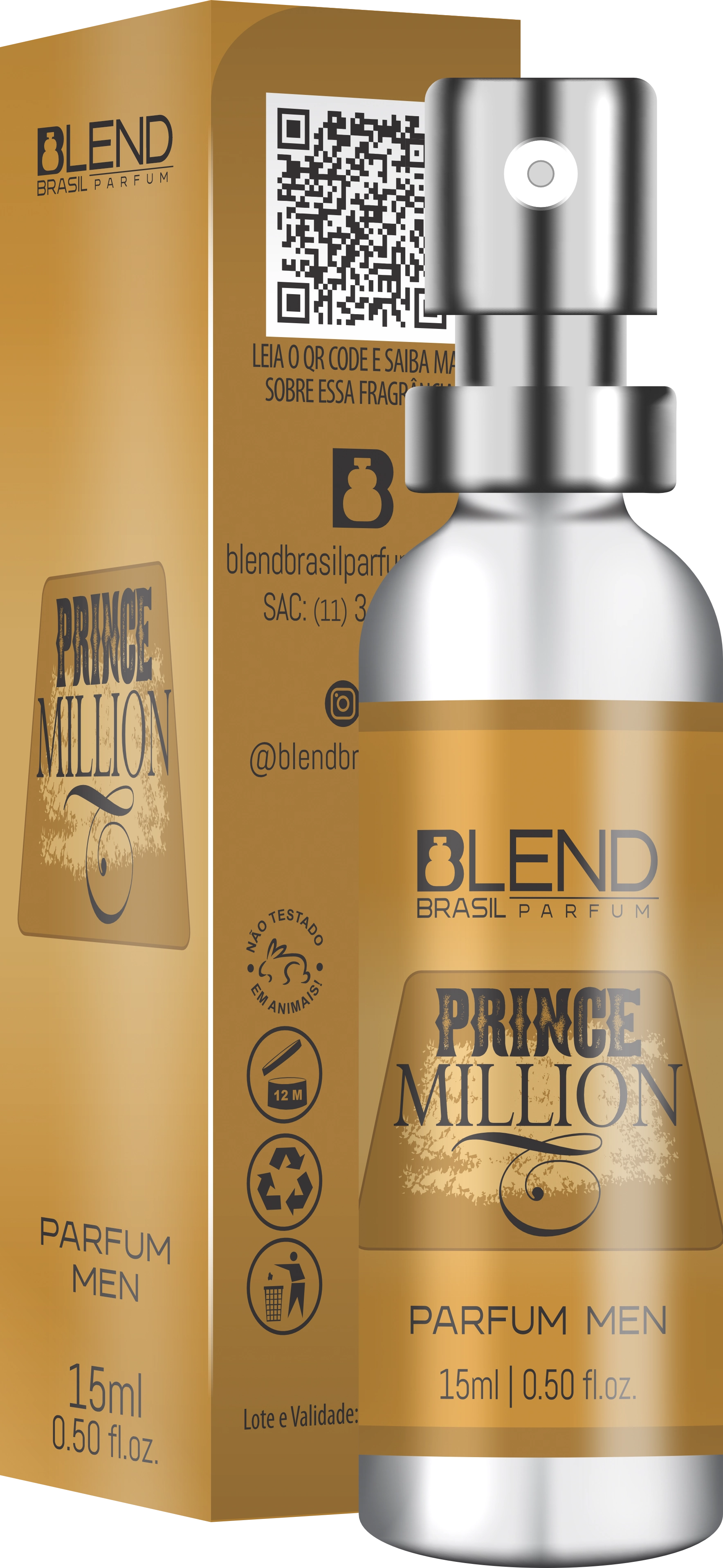 Perfume Blend Prince Million 15ml 11225 Bf Distribuidora