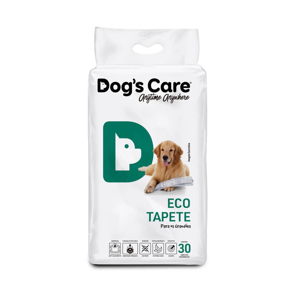 Tapete Higiênico Dogs Care Descartável Eco Grande Porte 30 Unidades