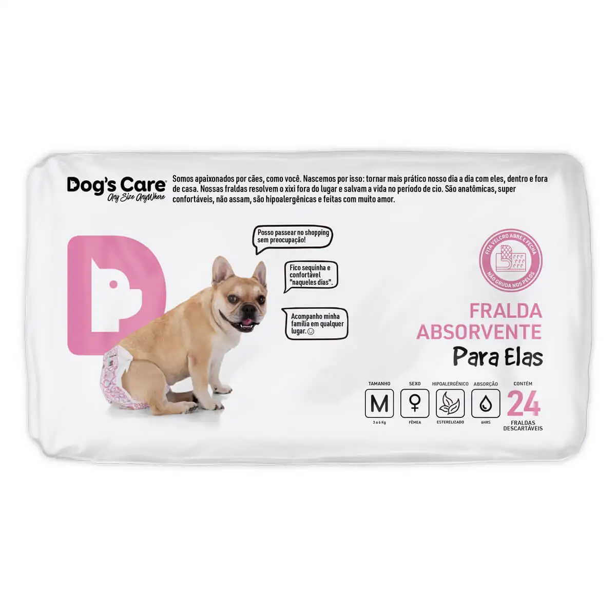 Fralda Dogscare Eco Femea T.m