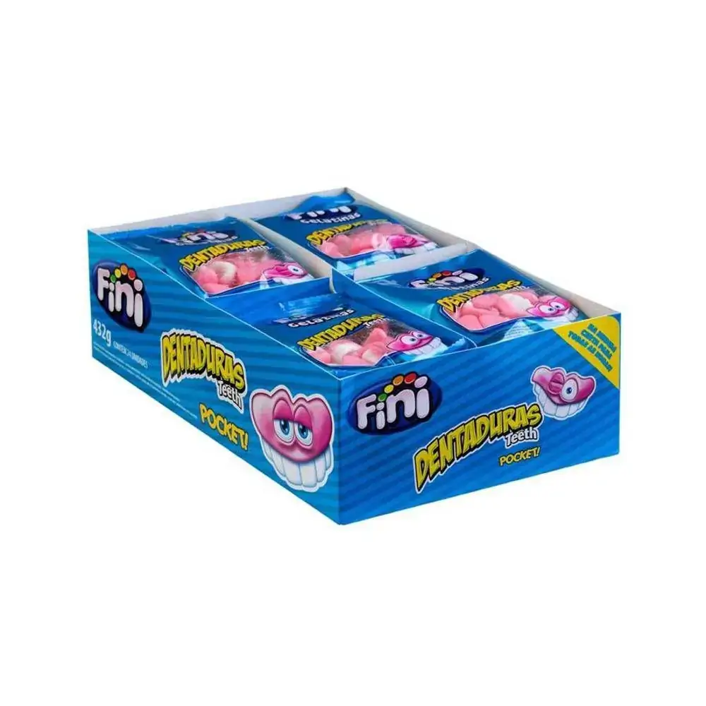 Balas Fini Gelatina 18g Dentaduras