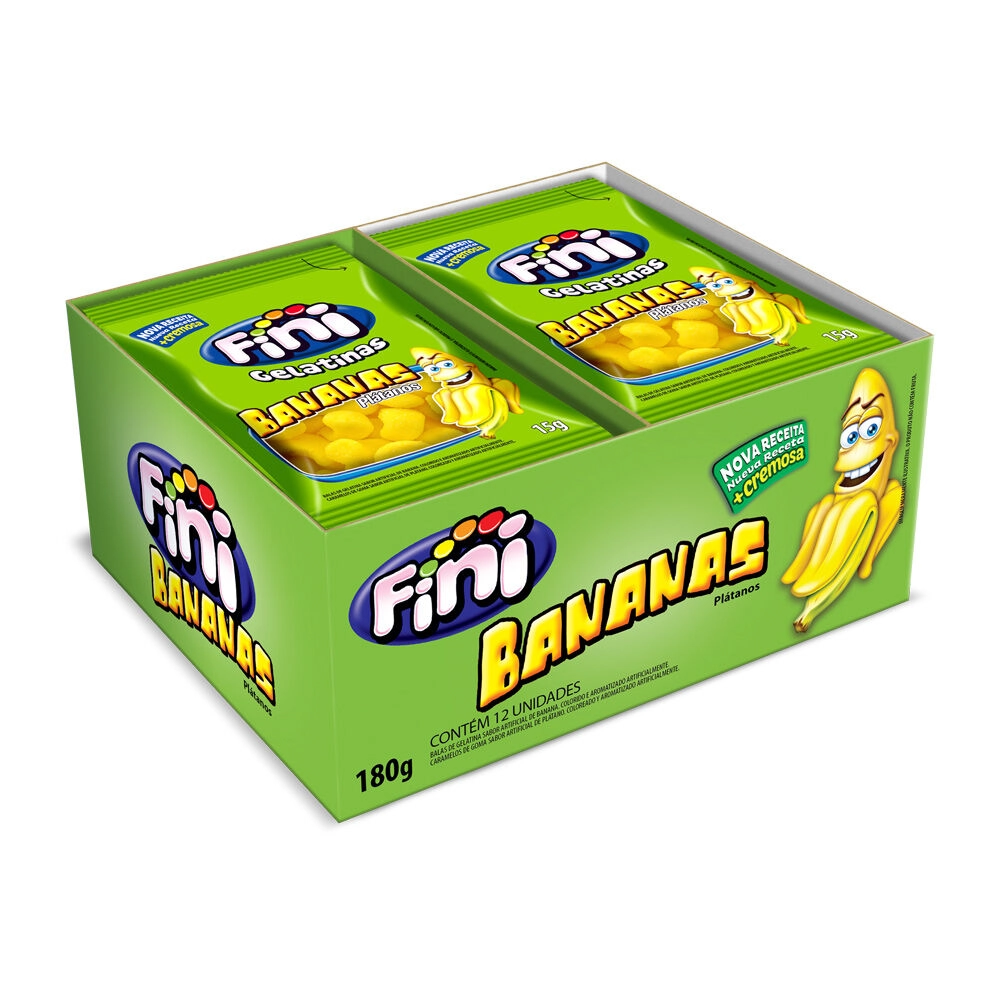 Bala De Gelatina Fini Banana 15g