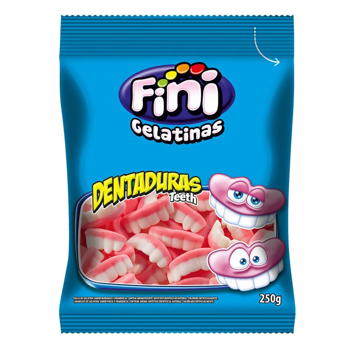 Bala de Gelatina Dentadura Fini 250g