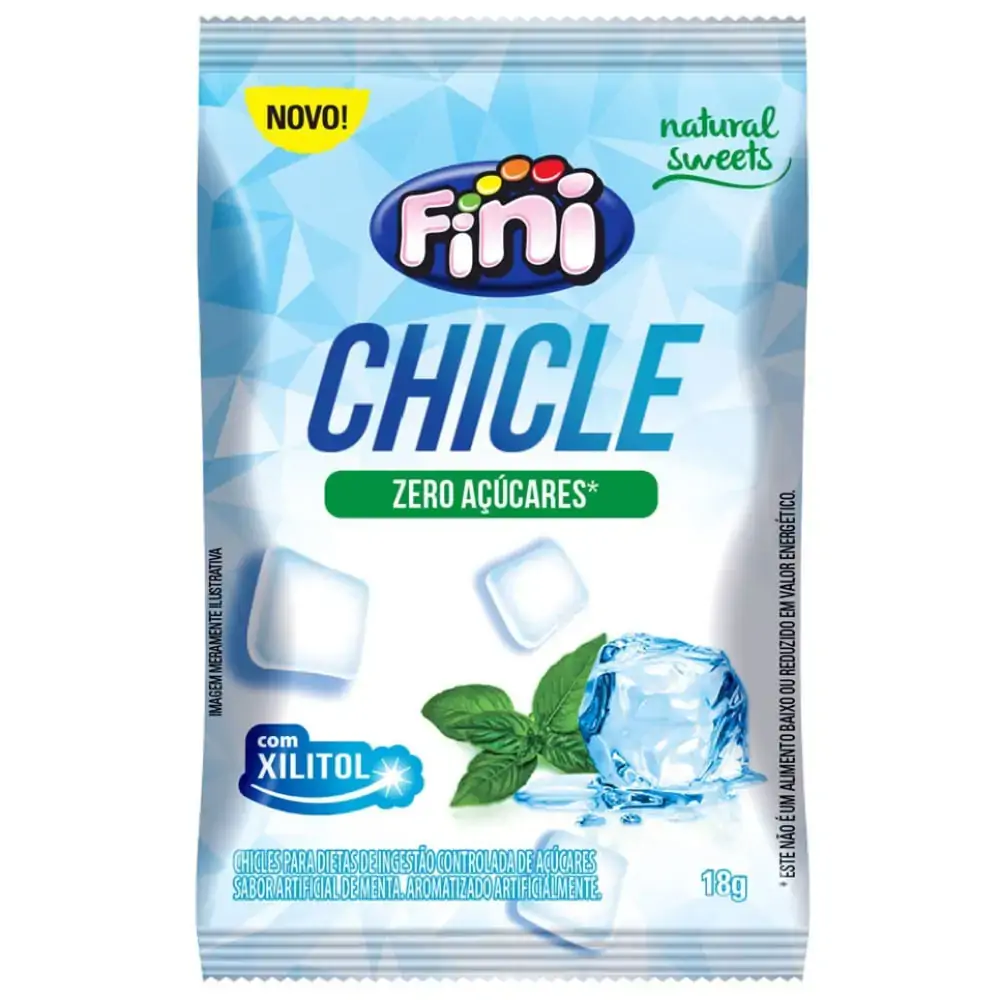 Chicle Fini Natural Sweets Menta S/acucar 18g