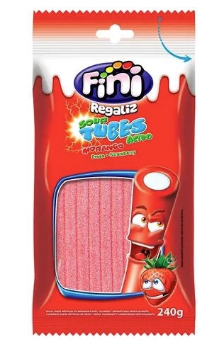 Doce Fini Tubes Morango Citrico 240g