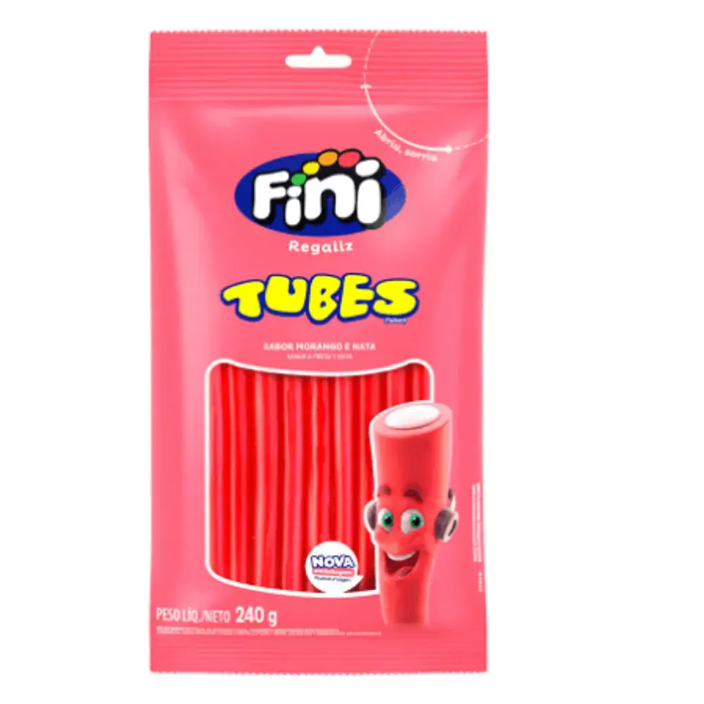 Bala Fini 240g Tubes Morango