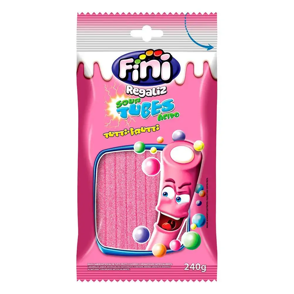 Doce Fini Tubes Tutti Frutti 240g