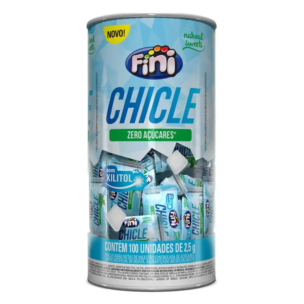 Chicle Fini Natural Sweets S/acucar 2,5g