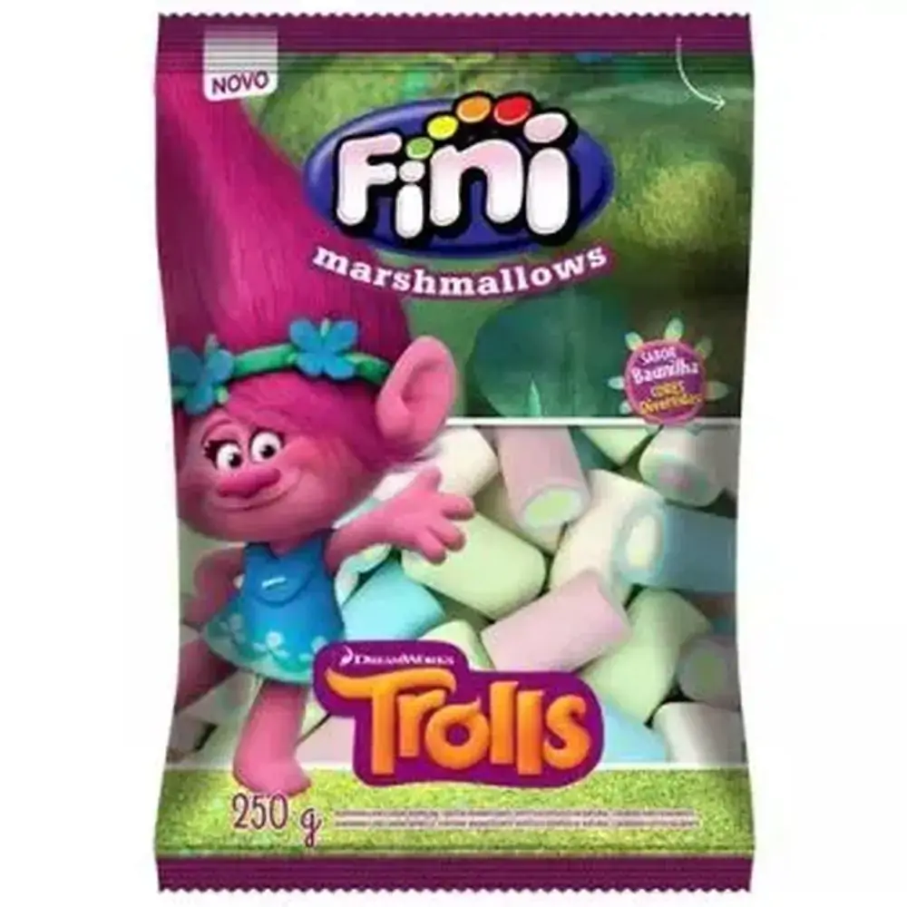 Marshmallows Sabor Baunilha Trolls FINI 250g