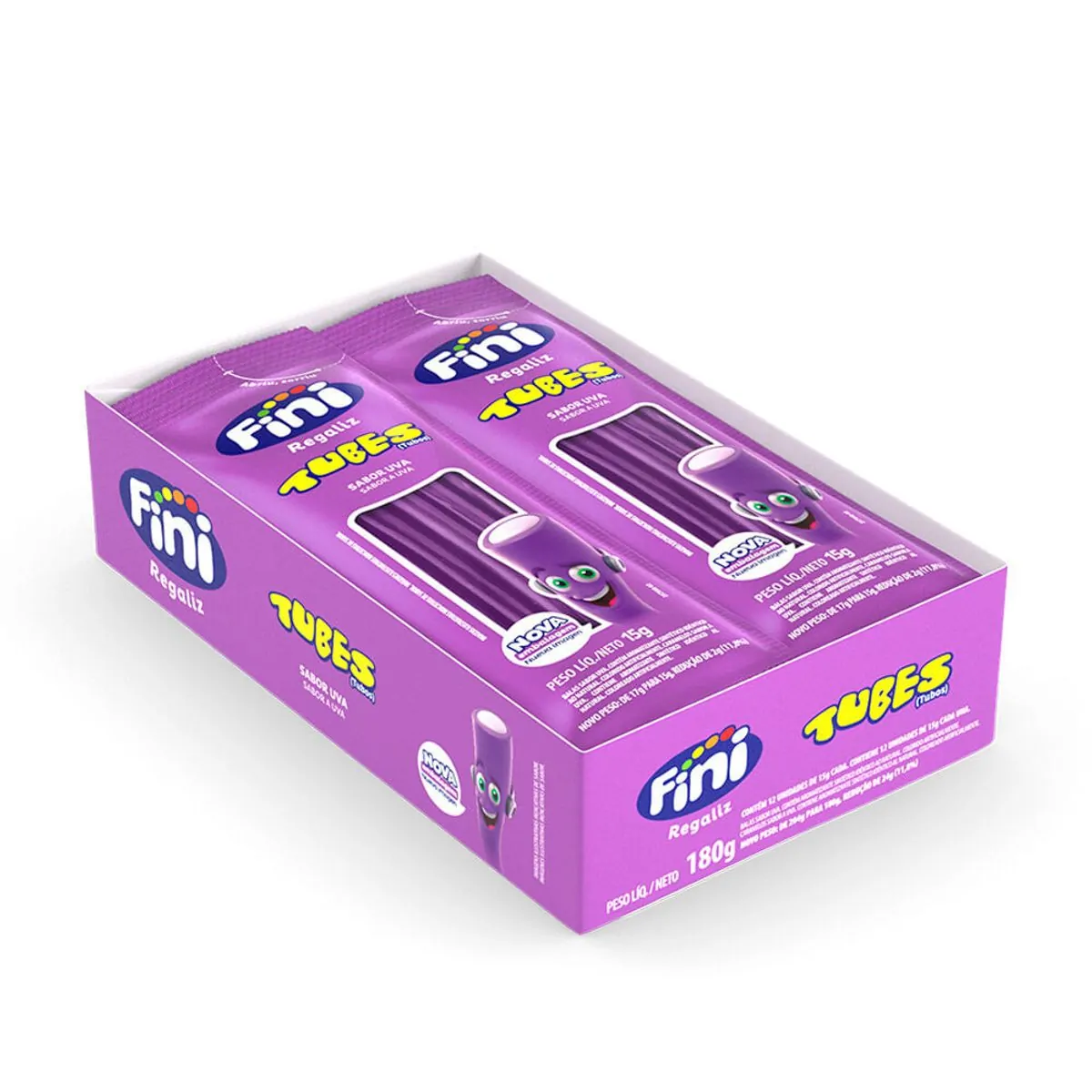 Doce Fini Tubes Uva Citrico 17g