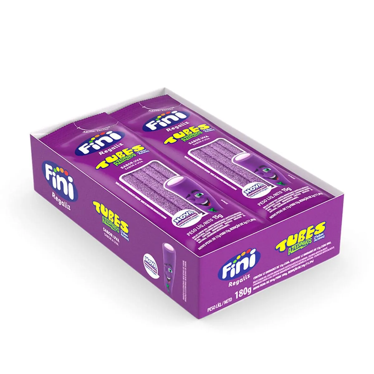 Doce Fini Tubes Uva Citrico 17g