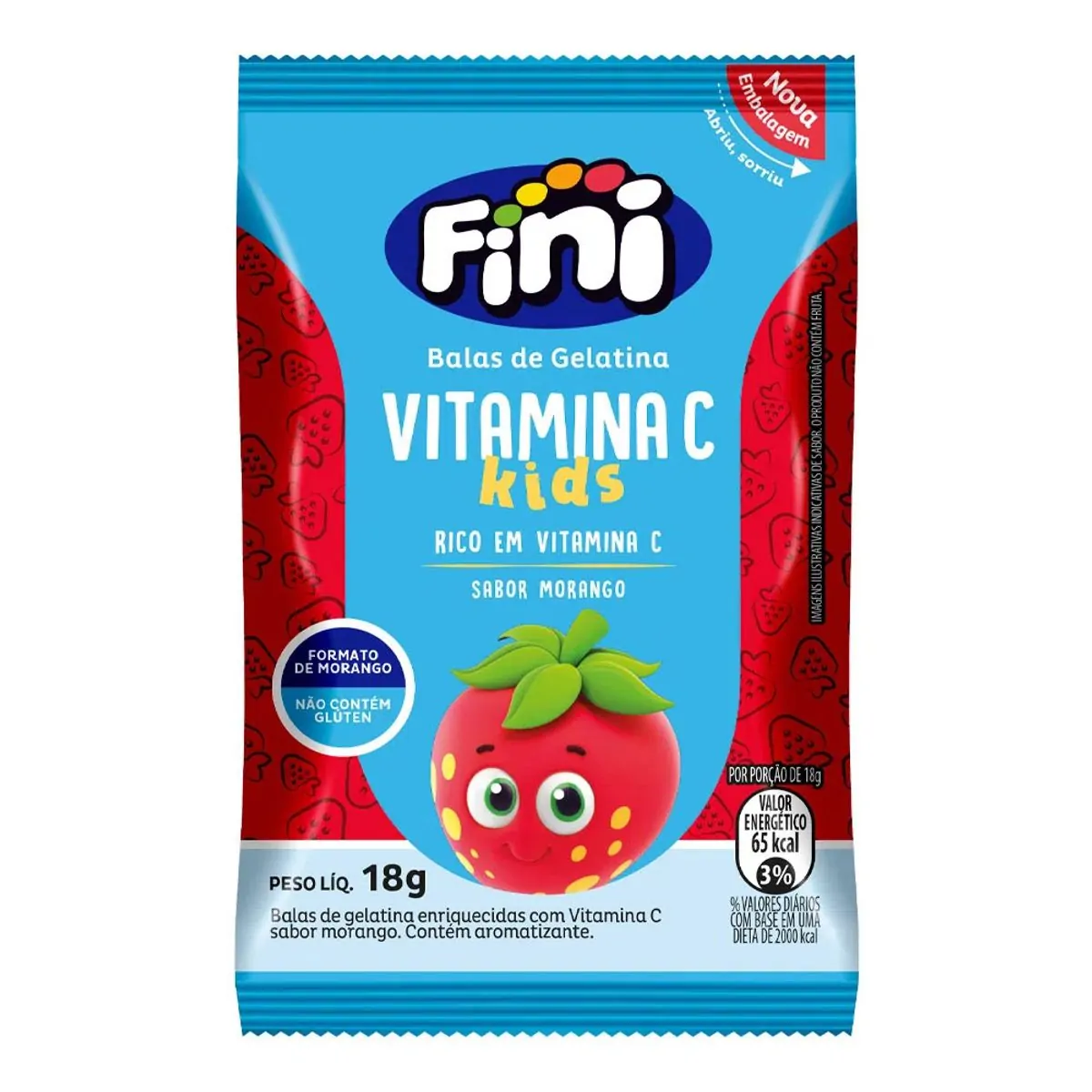Balas Fini 18g Vitamina C Kids Morango