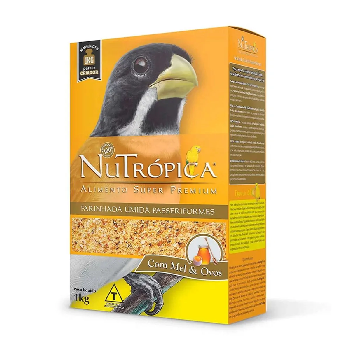 Ração Nutrópica Pássaros Nativos Farinhada Reprodução 1 Kg