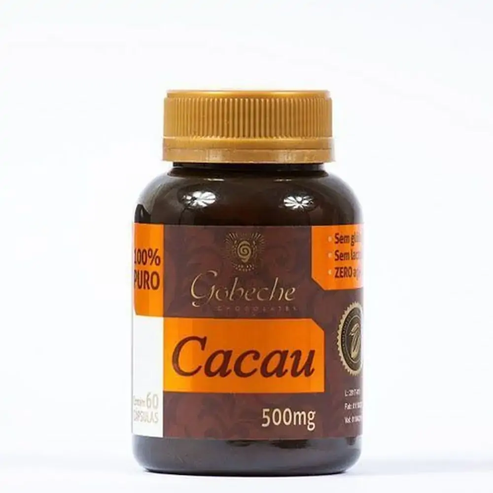 Gobeche Cacau 100 500mg 60 Cápsulas Alimentos