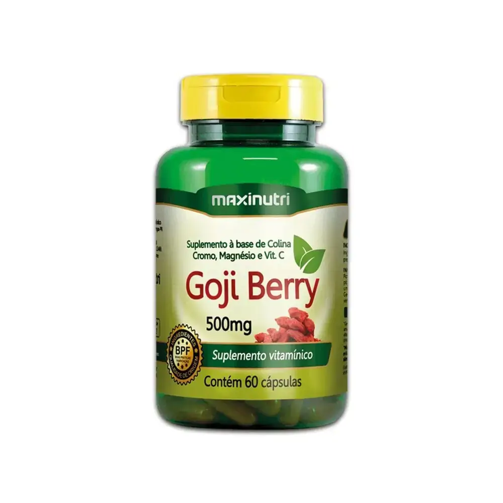 Goji Berry Colina Cromo Magnésio Vit. C 60Cáps Maxinutri
