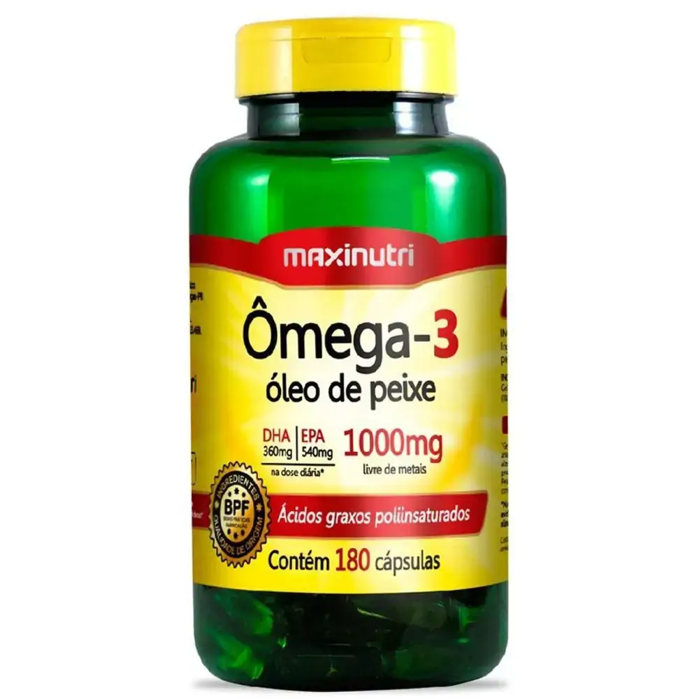 Omega 3 óleo De Peixe 1000mg 180caps Maxinutri