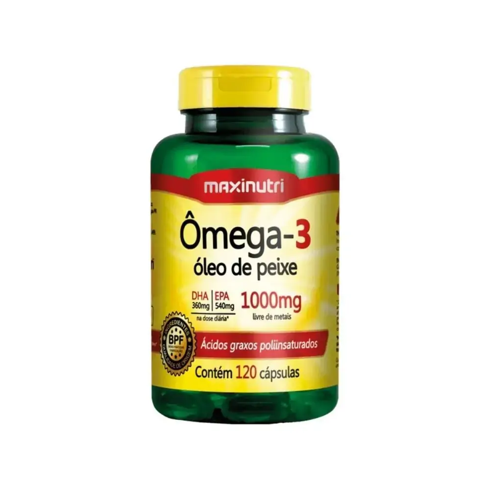 ômega 3-6-9 Peixe/ Linhaça/ Borragem 1000mg 120 Capsulas Maxinutri