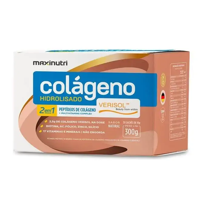 Colágeno Hidrolisado 2 em 1 Verisol c/ 30 sachês - MaxiNutri - Natural