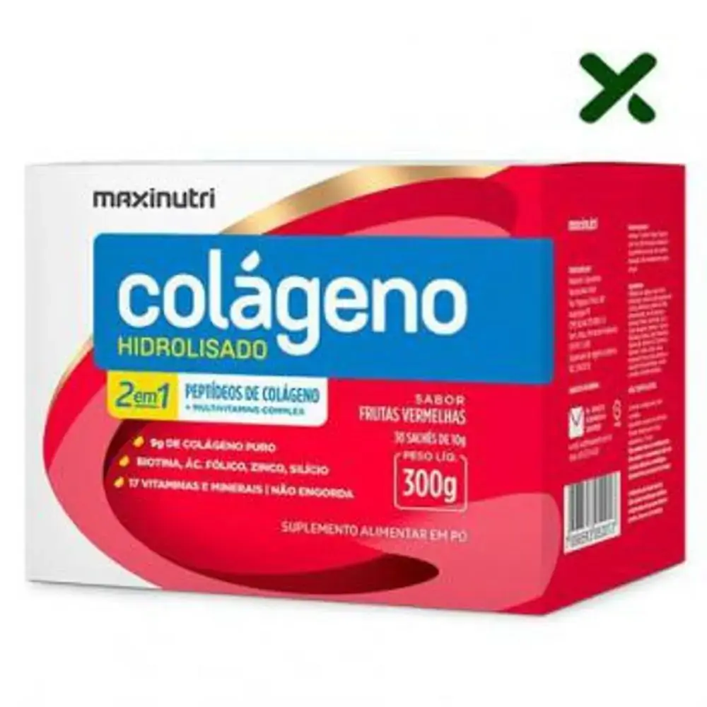 Colágeno Hidrolisado Maxinutri 2 em 1 - 30 Sachês 10g