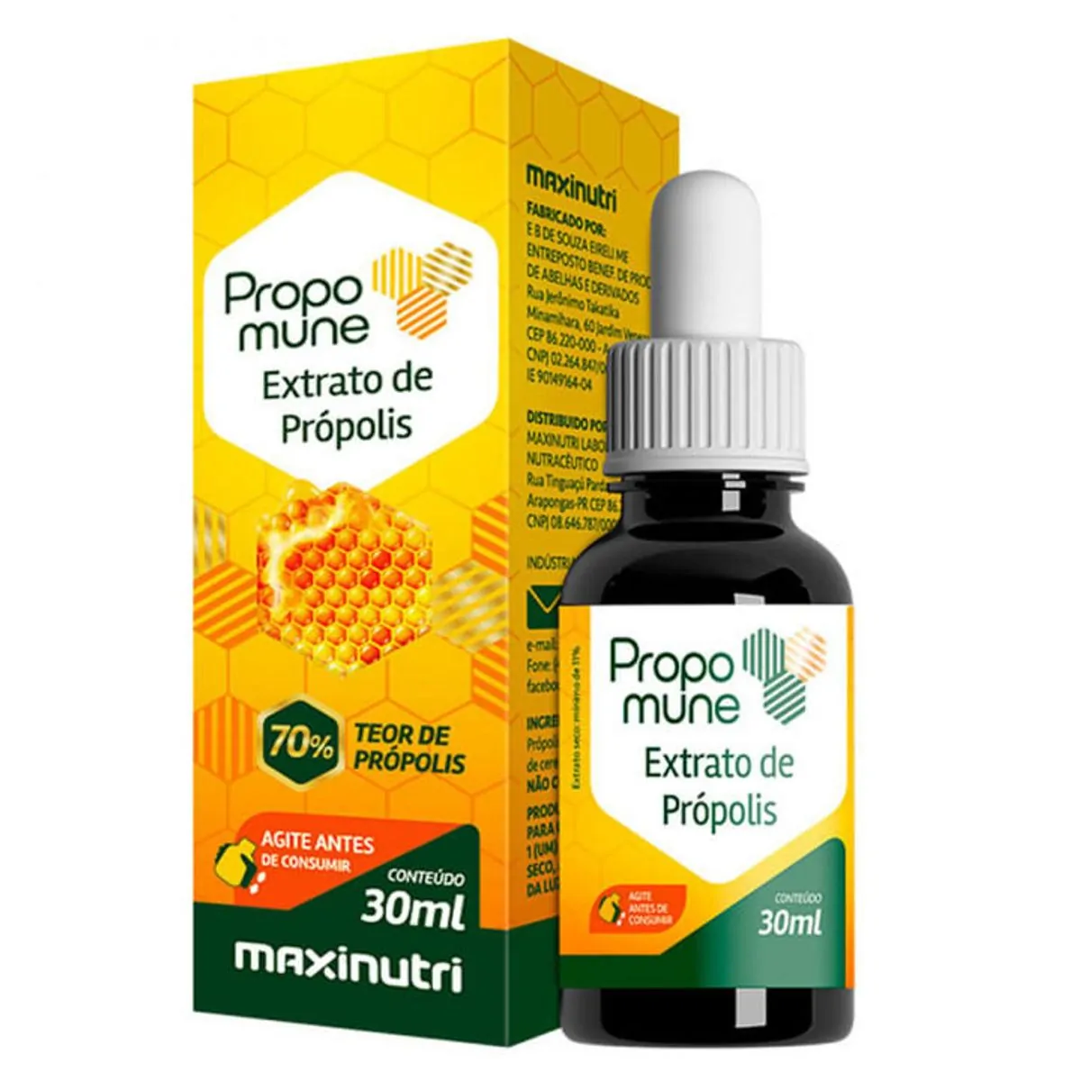 Propomune Extrato de Própolis Concentrado em Gotas 30ml - MaxiNutri