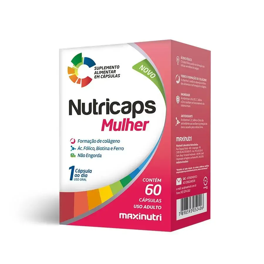 Nutricaps Mulher 60 cápsulas - MaxiNutri
