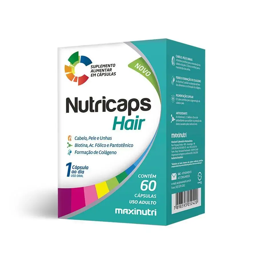 Nutricaps Hair 60 cápsulas - MaxiNutri