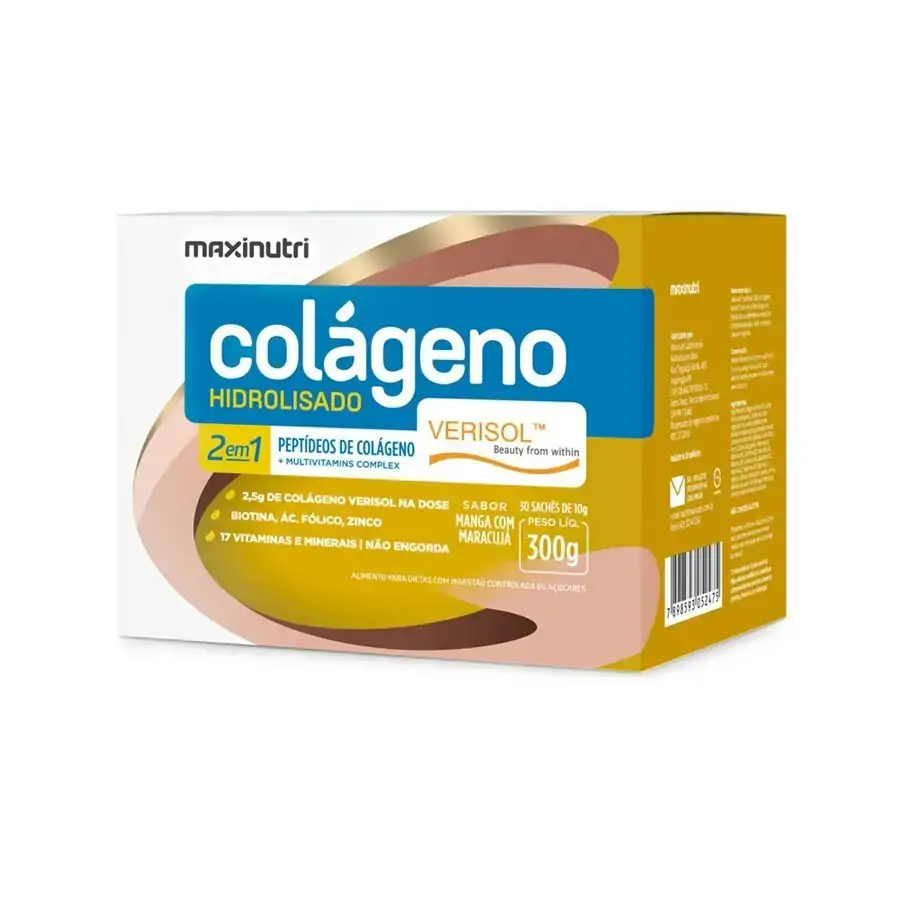 Colã¡geno Verisol Hidrolisado 2 Em 1 C/ 30 Sachã S Maxinutri