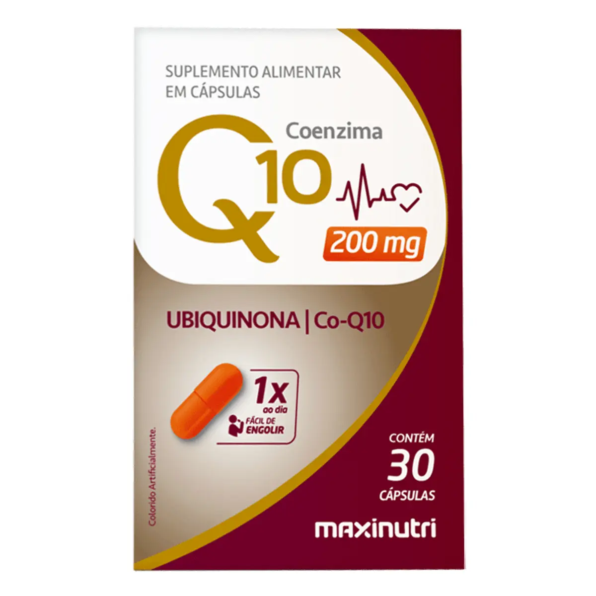 Suplemento Alimentar Coenzima Q10 200mg Maxinutri 30 Cápsulas