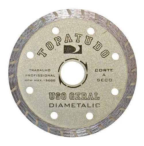 Disco De Corte Diamantado Turbo 110mm Topa Tudo Diametalic